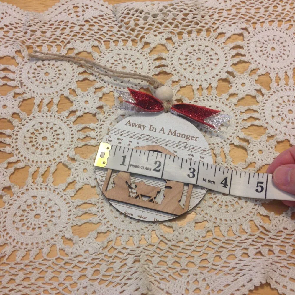 Manger Scene Christmas Ornament, home, lightweight wood, new item